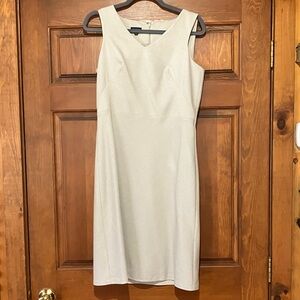 Talbots Cream Sleeveless Midi Dress